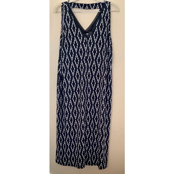 Gray Print Long Dress - Picture 2 of 8